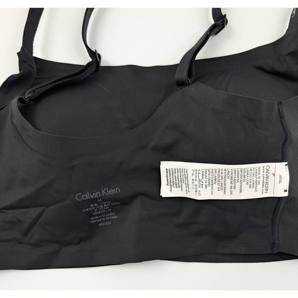 Calvin Klein Lightly Lined Bralette Black Size Medium - Picture 5 of 12